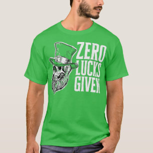 Camiseta Zero Lucks Deram Um Engraçado De Dia de São Patr