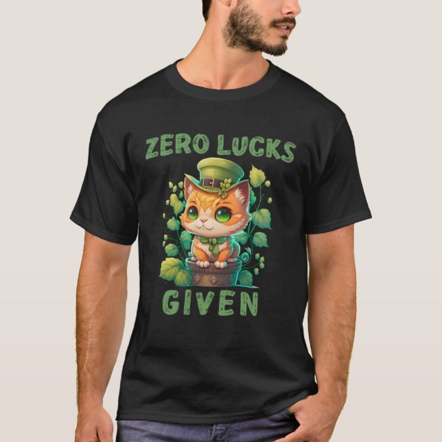 Camiseta Zero Luzes Dadas Festa de Dia de São Patrício de G (Frente)