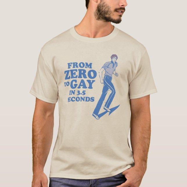 CAMISETA ZERO PARA GAY EM 3 SEGUNDOS (Frente)