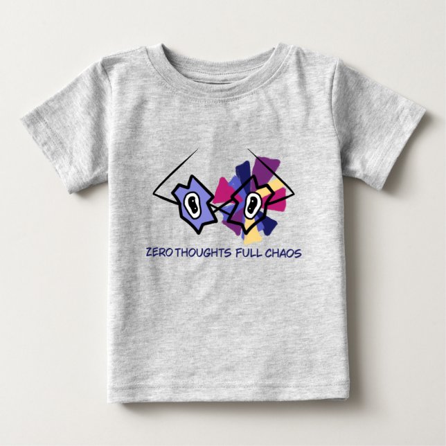 Camiseta Zero Pensamentos Caos Total Óculos Abstratos Engra (Frente)