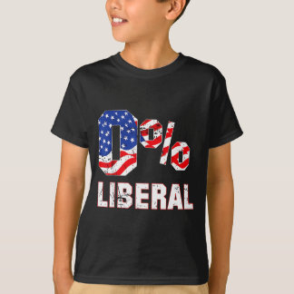 Camiseta Zero Porcento 0% Liberal Antigo Eua Bandeira Litic