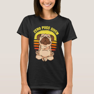Camiseta Zero Pug Acesos Cão Fazendo Yoga Vintage Namaste P