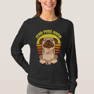 Camiseta Zero Pugues Dado Cachorro Fazendo Yoga Vintage Nam