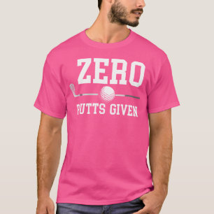 Camiseta Zero Putt Dado Golfer Jogador de Golfe Piadas Engr