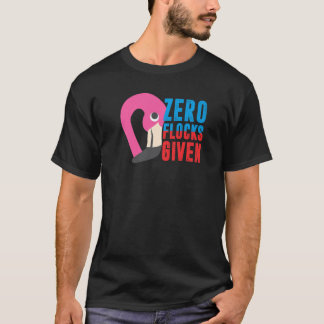 Camiseta Zero Rebanhos Dado Animal Flamingo Para Homens Mul