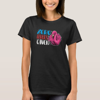 Camiseta Zero Rebanhos Dado Animal Flamingo Para Homens Mul