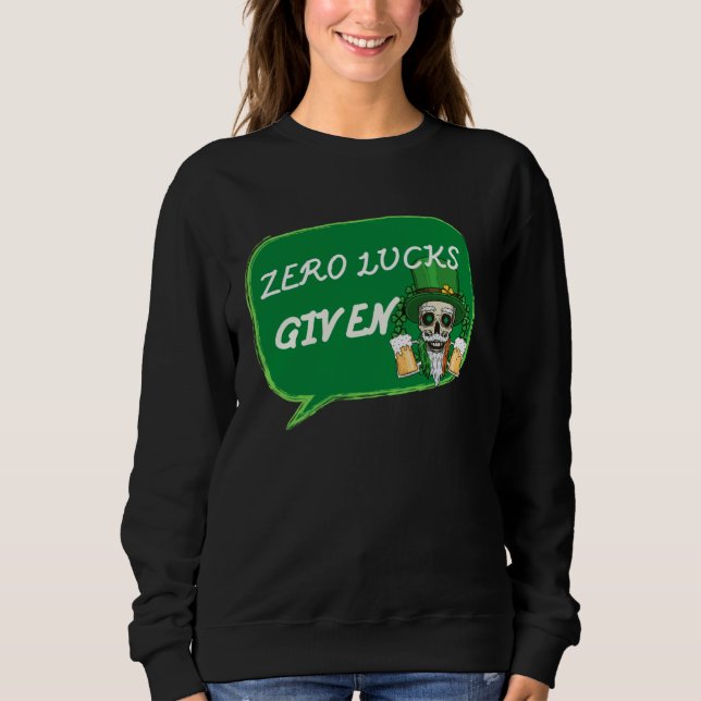 Camiseta Zero Sorte Dado Dia de São Patrício Dia de São Pat (Frente)