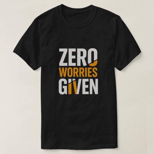 Camiseta Zero Worries Given Bold Tee (Frente do Design)