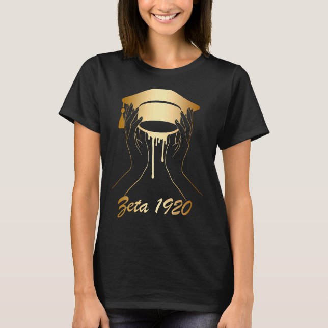 Camiseta Zeta 1920 afro-americano Hbcu historicamente negro (Frente)