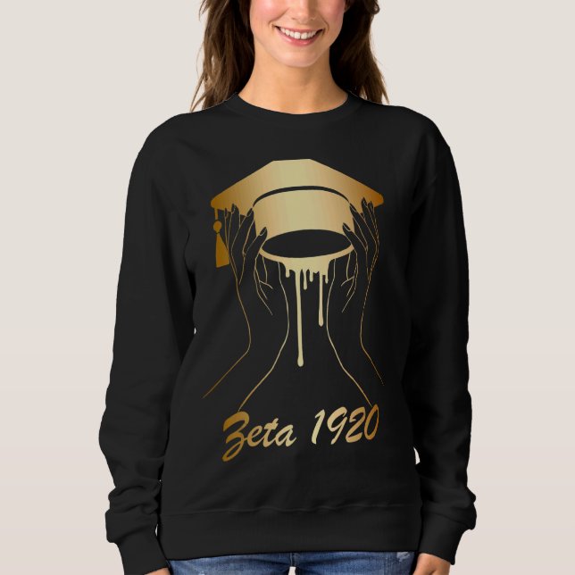 Camiseta Zeta 1920 afro-americano Hbcu historicamente negro (Frente)