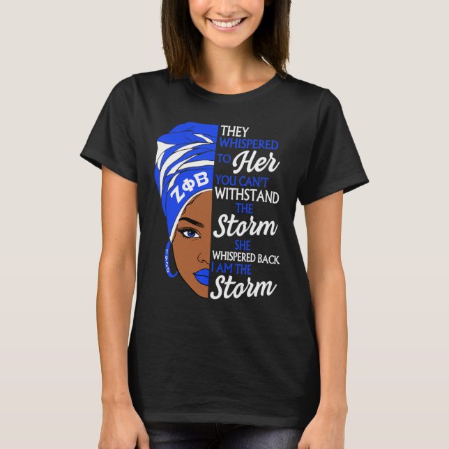 Camiseta Zeta Phi Beta Sorority Black Women Pride Melanin A (Frente)