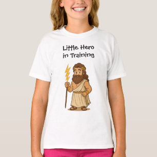 Camiseta Zeus de Desenho Animado Fofo – Pequeno Herói Grego