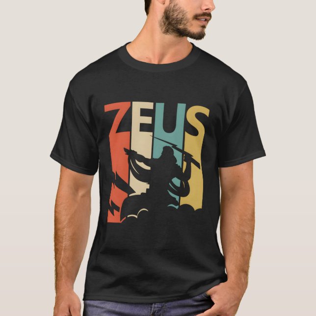 Camiseta Zeus Deus Do Trovão Mito Grego Presente Para Chris (Frente)