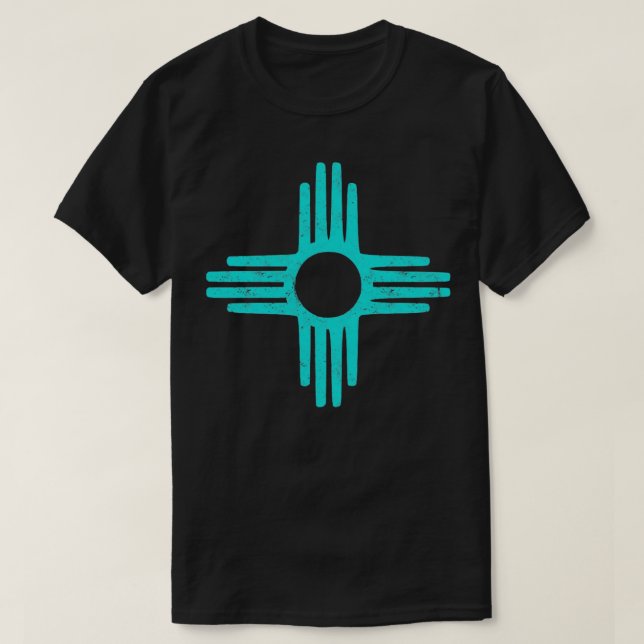 Camiseta ZiaNew Mexico Turquoise (Frente do Design)