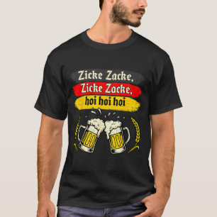 Camiseta Zicke zacke hoi lederhosen bebendo cerveja festa