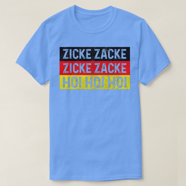 Camiseta Zicke Zacke Hoi Oktoberfest Partido Alemão da Band (Frente do Design)
