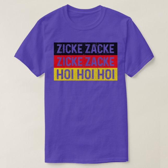 Camiseta Zicke Zacke Hoi Oktoberfest Partido Alemão da Band (Frente do Design)