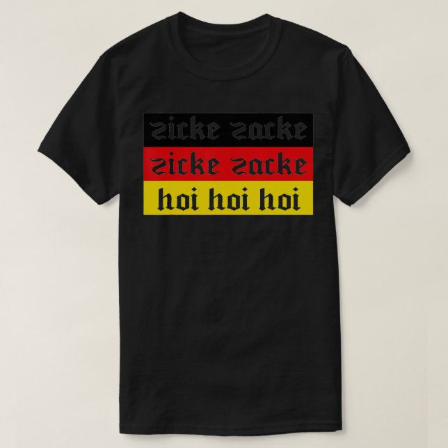 Camiseta Zicke Zacke Zicke Zacke Alemão Oktoberfest Drinkin (Frente do Design)