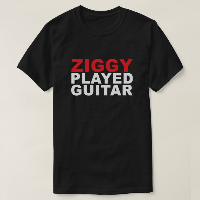 Camiseta ZIGGY JOGADO GUITAR vermelho clássico (Frente do Design)