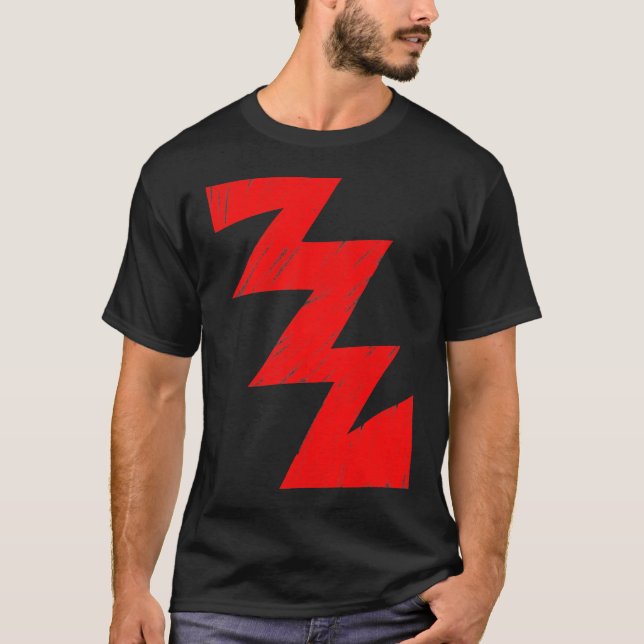 Camiseta ZigZag Estencido - Vermelho (Frente)