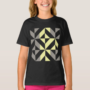 Camiseta ZigZag Geométrico Amarelo e Silver
