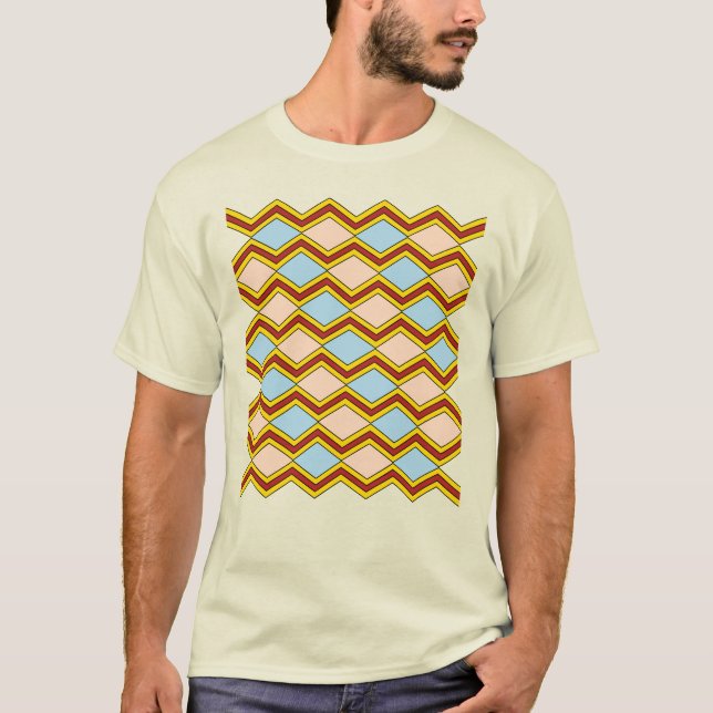 Camiseta Zigzags e Abstrato de Ouros (Frente)