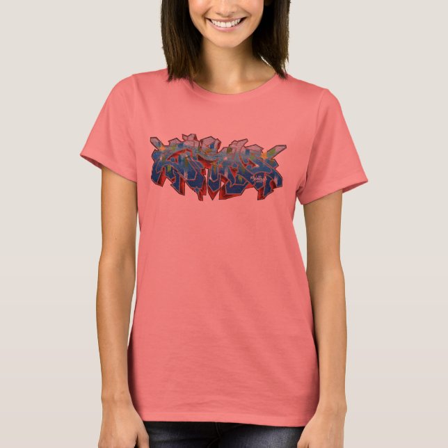 CAMISETA ZIMAD BLUE WILDSTYLE GRAFFITI SHIRT (Frente)