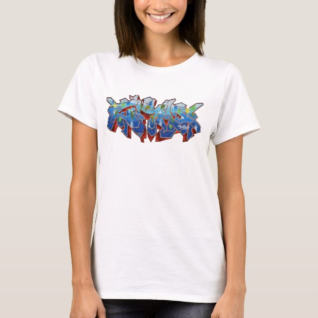 CAMISETA ZIMAD BLUE WILDSTYLE GRAFFITI SHIRT (Frente)