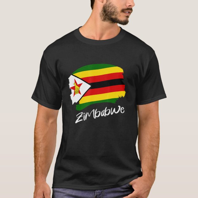 Camiseta Zimbábue - Bandeira (Frente)