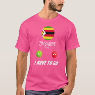 Camiseta Zimbábue Bandeira Souvenir Zimbábue Está Chamando
