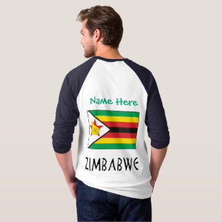 Camiseta Zimbábue Bandeira Verde Personalizado Homens
