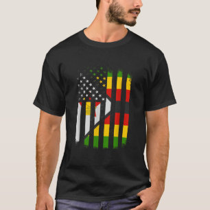 Camiseta Zimbábue e bandeira Americana Bandeira do Zimbábue