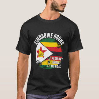 Camiseta Zimbábue Viagem do Zimbábue Bandeira do Zimbábue V