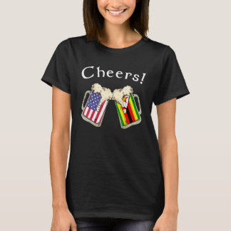Camiseta Zimbabwean American Patriot Grown Country Cheers B