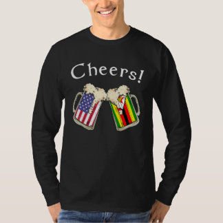 Camiseta Zimbabwean American Patriot Grown Country Cheers B