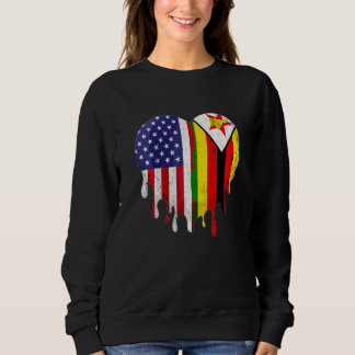 Camiseta Zimbabwean American Patriot Grown Country Melting