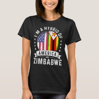 Camiseta Zimbabwean American Patriot Grown Flag Humor