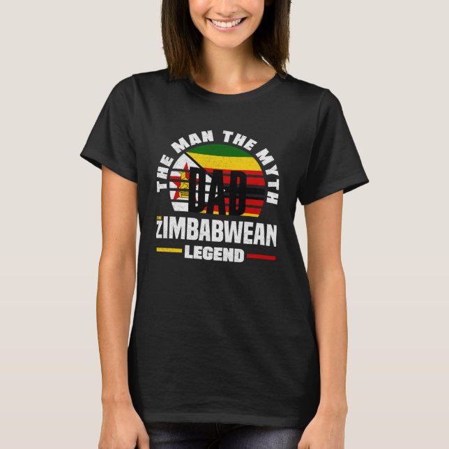 Camiseta Zimbabwean Zimbabwe Zimbabwean Flag Fathers Day (Frente)