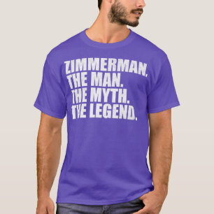Camiseta Zimmerman, nome da família Zimmerman, sobrenome Zi
