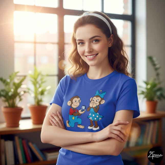 Camiseta Zina and Mimo and the marriage proposal (Criador carregado)