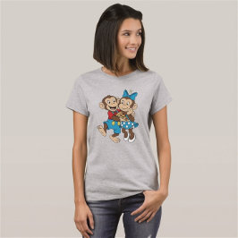 Camiseta Zina e Mimo com uma fatia de pizza.