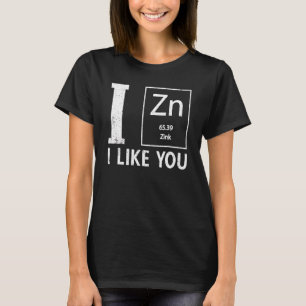 Camiseta Zinco Gosto De Você Diversão De Química, Ciência E