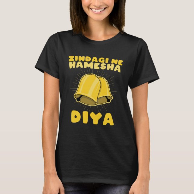 Camiseta Zindagi Ne Hamesha Ghanta Diya Sarcastic  Hindi Pu (Frente)