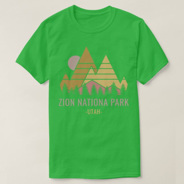 Camiseta Zion National Park Retro (Frente do Design)