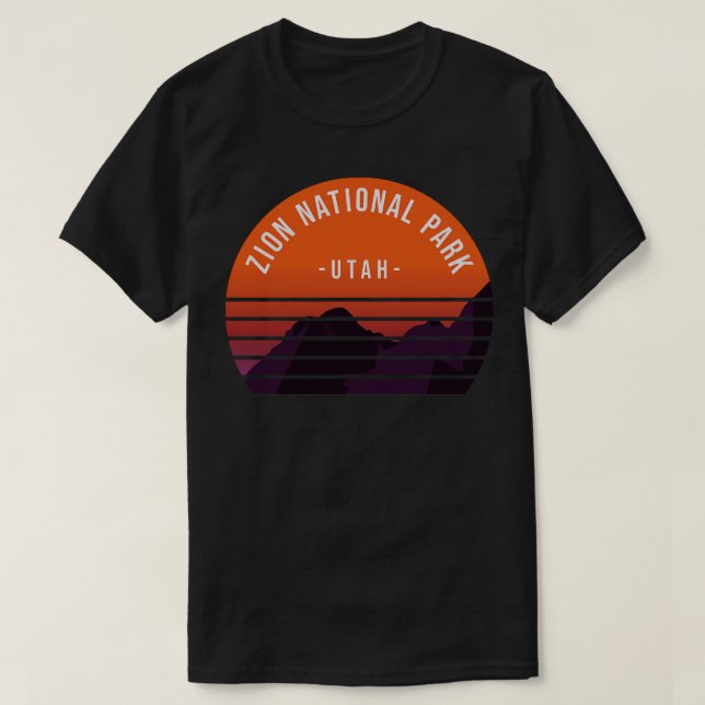 Camiseta Zion National Park Retro 2 (Frente do Design)