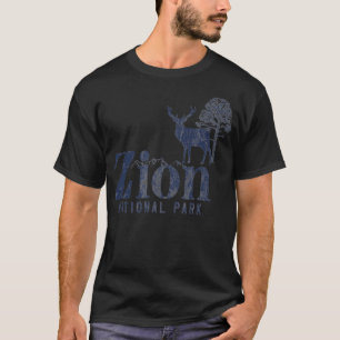 Camiseta Zion National Park Retro Style Vintage Mountain 70