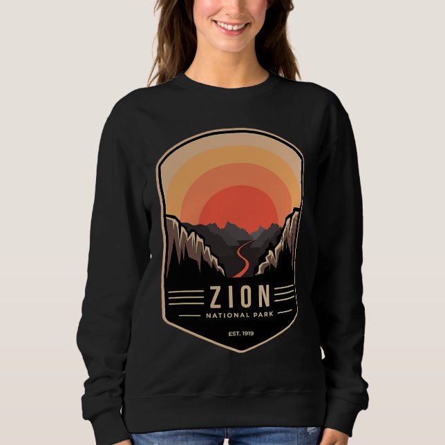 Camiseta Zion National Park Retro Vintage (Frente)