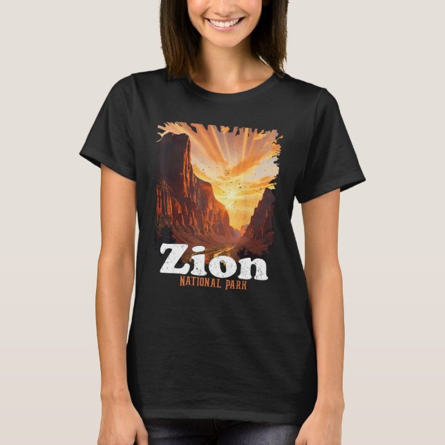Camiseta Zion National Park US Trail Explore Utah Camping H (Frente)