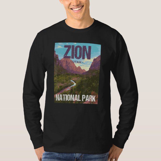 Camiseta Zion National Park Utah Poster Design (Frente)