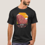 Camiseta Zion National Park Utah Vintage<br><div class="desc">Zion vetor trabalho de arte design. O parque é uma zona natural de Utah a sudoeste,  que se distingue pelos penhascos vermelhos íngremes de Zion Canyon.</div>